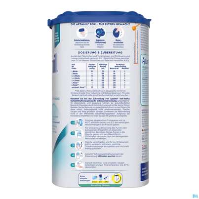 Sie sehen eine Packung Aptamil Milch-fertignahrung Anti-reflux Spezialnahrung 800g, Produktbild: 07 Aptamil Milch-fertignahrung Anti-reflux Spezialnahrung 800g, A-Nr.: 4882209 - 07