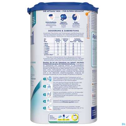 Sie sehen eine Packung Aptamil Milch-fertignahrung Anti-reflux Spezialnahrung 800g, Produktbild: 08 Aptamil Milch-fertignahrung Anti-reflux Spezialnahrung 800g, A-Nr.: 4882209 - 08