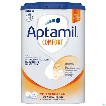 Sie sehen eine Packung Aptamil Milch-fertignahrung Comfort Spezialnahrung 800g, Produktbild: 02 Aptamil Milch-fertignahrung Comfort Spezialnahrung 800g, A-Nr.: 4882215 - 02