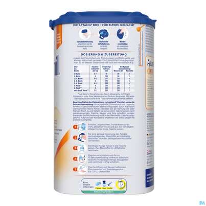 Sie sehen eine Packung Aptamil Milch-fertignahrung Comfort Spezialnahrung 800g, Produktbild: 07 Aptamil Milch-fertignahrung Comfort Spezialnahrung 800g, A-Nr.: 4882215 - 07