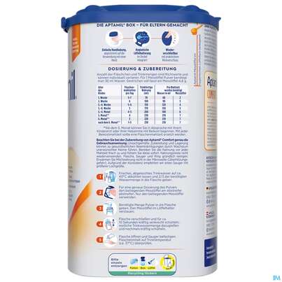 Sie sehen eine Packung Aptamil Milch-fertignahrung Comfort Spezialnahrung 800g, Produktbild: 08 Aptamil Milch-fertignahrung Comfort Spezialnahrung 800g, A-Nr.: 4882215 - 08