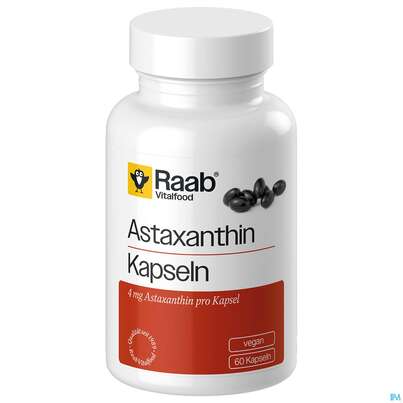 Sie sehen eine Packung Astaxanthin Kapseln Raab 60st, Produktbild: 01 Astaxanthin Kapseln Raab 60st, A-Nr.: 5870591 - 01