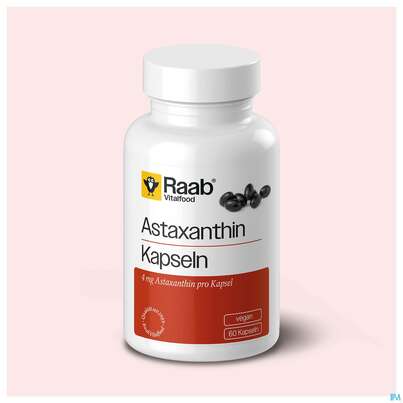 Sie sehen eine Packung Astaxanthin Kapseln Raab 60st, Produktbild: 03 Astaxanthin Kapseln Raab 60st, A-Nr.: 5870591 - 03