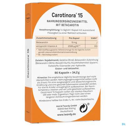 Carotinora 15 Kapseln Twardy 90st, A-Nr.: 4495441 - 08