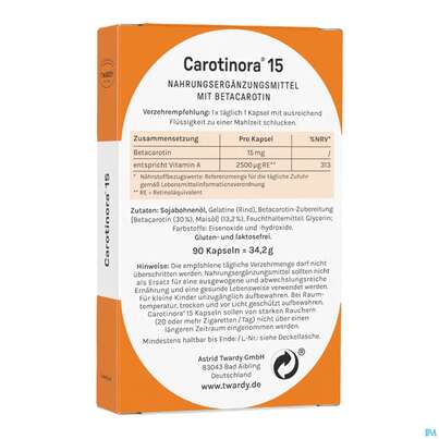 Carotinora 15 Kapseln Twardy 90st, A-Nr.: 4495441 - 09