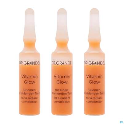 Sie sehen eine Packung Dr.grandel Professional Selektion Ampulle Vitamin Glow 3x3ml 41677 9ml, Produktbild: 03 Dr.grandel Professional Selektion Ampulle Vitamin Glow 3x3ml 41677 9ml, A-Nr.: 5895510 - 03