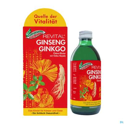 Sie sehen eine Packung Ginseng Ginkgo Revital China Elixier Bio Wein 16% Vol. 330ml, Produktbild: 04 Ginseng Ginkgo Revital China Elixier Bio Wein 16% Vol. 330ml, A-Nr.: 3961697 - 04