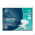Sie sehen eine Packung Inkontinenz Attends Slip Regular L 10 26st, Produktbild: 01 Inkontinenz Attends Slip Regular L 10 26st, A-Nr.: 4257138 - 01