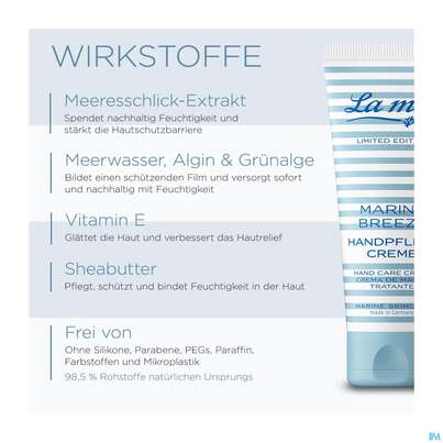 Sie sehen eine Packung La Mer Mit Parfum Flexible Marine Breeze Handcr Tube 75ml, Produktbild: 03 La Mer Mit Parfum Flexible Marine Breeze Handcr Tube 75ml, A-Nr.: 4902030 - 03