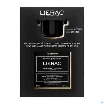 Sie sehen eine Packung Lierac Premium Lierac Set Voluptius Cr +refill 50ml, Produktbild: 01 Lierac Premium Lierac Set Voluptius Cr +refill 50ml, A-Nr.: 5978845 - 01