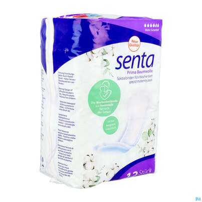 Monatshygiene Binden Senta Prima Baumwolle 12st, A-Nr.: 5959380 - 04