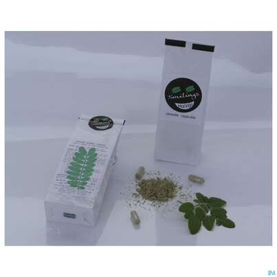 Sie sehen eine Packung Moringa Powder Capsules 60 Stk., Produktbild: 06 Moringa Powder Capsules 60 Stk., A-Nr.: 4583412 - 06