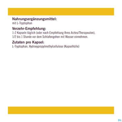 Nemvitalis Tryptophan Pro Kapseln L-tryptophan 60st, A-Nr.: 4851551 - 03