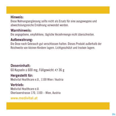 Nemvitalis Tryptophan Pro Kapseln L-tryptophan 60st, A-Nr.: 4851551 - 04