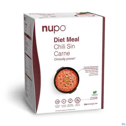 Sie sehen eine Packung Nupo Lebenswert Diet Meal Chili Sin 10st, Produktbild: 01 Nupo Lebenswert Diet Meal Chili Sin 10st, A-Nr.: 5738928 - 01