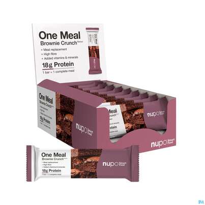 Sie sehen eine Packung Nupo Riegel Fuer 1 Mahlzeit One Meal Bar Brownie Crunch 97766 60g, Produktbild: 03 Nupo Riegel Fuer 1 Mahlzeit One Meal Bar Brownie Crunch 97766 60g, A-Nr.: 5296643 - 03