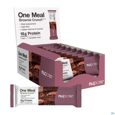 Sie sehen eine Packung Nupo Riegel Fuer 1 Mahlzeit One Meal Bar Brownie Crunch 97766 60g, Produktbild: 04 Nupo Riegel Fuer 1 Mahlzeit One Meal Bar Brownie Crunch 97766 60g, A-Nr.: 5296643 - 04