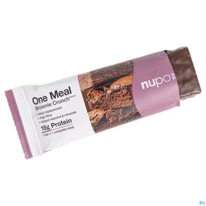 Sie sehen eine Packung Nupo Riegel Fuer 1 Mahlzeit One Meal Bar Brownie Crunch 97766 60g, Produktbild: 09 Nupo Riegel Fuer 1 Mahlzeit One Meal Bar Brownie Crunch 97766 60g, A-Nr.: 5296643 - 09
