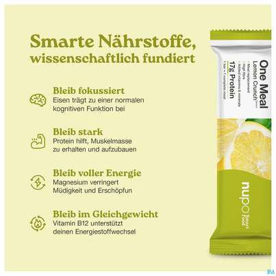 Nupo Riegel Fuer 1 Mahlzeit One Meal Bar Zitrone +joghurt 97767 60g, A-Nr.: 5296637 - 05