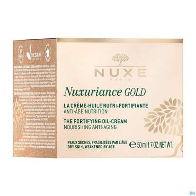 Sie sehen eine Packung Nuxe Nuxuriance/gold Fortifying Oil-cream 50ml, Produktbild: 02 Nuxe Nuxuriance/gold Fortifying Oil-cream 50ml, A-Nr.: 5861161 - 02