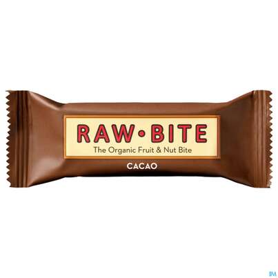 Sie sehen eine Packung Raw Bite Bio Riegel Kakao 50g, Produktbild: 01 Raw Bite Bio Riegel Kakao 50g, A-Nr.: 4252626 - 01