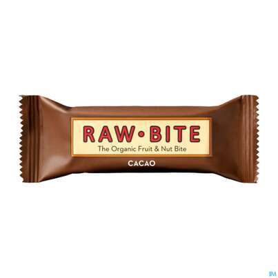Sie sehen eine Packung Raw Bite Bio Riegel Kakao 50g, Produktbild: 02 Raw Bite Bio Riegel Kakao 50g, A-Nr.: 4252626 - 02