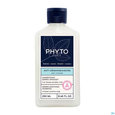 Sie sehen eine Packung Shampoon Phyto Anti/itching Dermo-soothing Beruhig 250ml, Produktbild: 01 Shampoon Phyto Anti/itching Dermo-soothing Beruhig 250ml, A-Nr.: 5900659 - 01