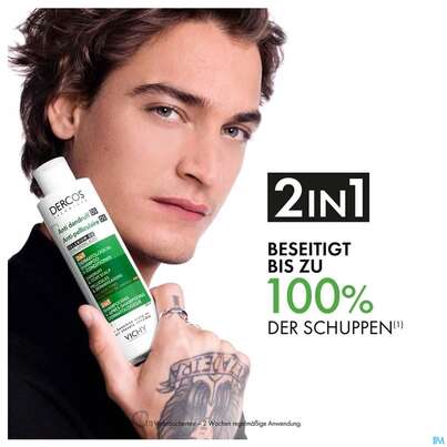 Sie sehen eine Packung Shampoon Vichy/dercos 2in1 Shampoon +conditioner 390ml, Produktbild: 12 Shampoon Vichy/dercos 2in1 Shampoon +conditioner 390ml, A-Nr.: 5847876 - 12