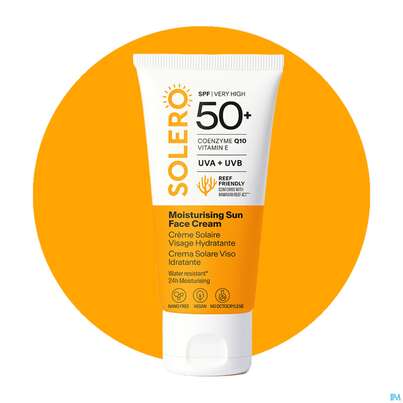 Sie sehen eine Packung Sonnenprodukte Solero Gesichtscreme Feuchtig- Keitsspendend Spf50+ 50ml, Produktbild: 04 Sonnenprodukte Solero Gesichtscreme Feuchtig- Keitsspendend Spf50+ 50ml, A-Nr.: 5917476 - 04