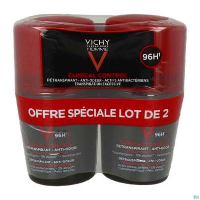 Vichy Homme Deo/roll-on Anti-transpirant 96h 2x50 100ml, A-Nr.: 5671408 - 01