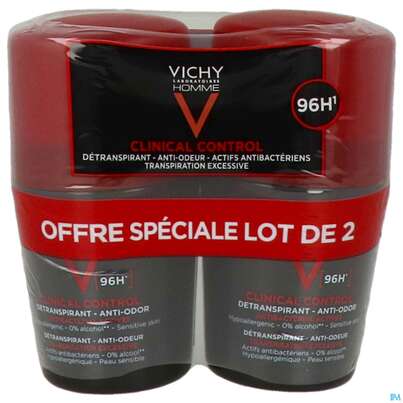 Vichy Homme Deo/roll-on Anti-transpirant 96h 2x50 100ml, A-Nr.: 5671408 - 02