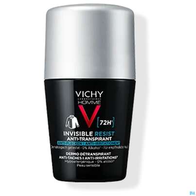 Sie sehen eine Packung Vichy Homme Deo/roll-on/72h Anti-flecken Dp 100ml, Produktbild: 02 Vichy Homme Deo/roll-on/72h Anti-flecken Dp 100ml, A-Nr.: 5893801 - 02