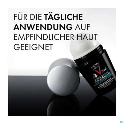 Sie sehen eine Packung Vichy Homme Deo/roll-on/72h Anti-flecken Dp 100ml, Produktbild: 03 Vichy Homme Deo/roll-on/72h Anti-flecken Dp 100ml, A-Nr.: 5893801 - 03