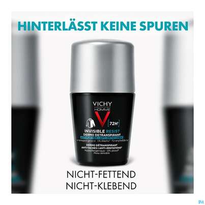 Sie sehen eine Packung Vichy Homme Deo/roll-on/72h Anti-flecken Dp 100ml, Produktbild: 06 Vichy Homme Deo/roll-on/72h Anti-flecken Dp 100ml, A-Nr.: 5893801 - 06