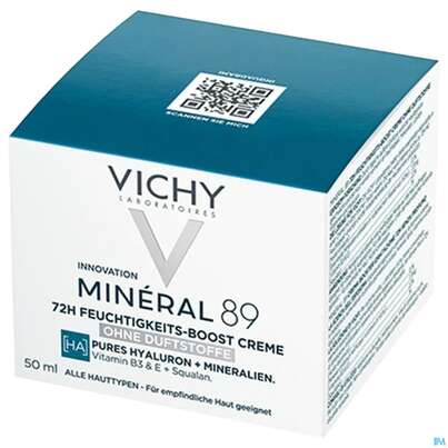 Sie sehen eine Packung Vichy Mineral 89 Creme Ohne Duftstoffe Reichhaltig Doppe 100ml, Produktbild: 03 Vichy Mineral 89 Creme Ohne Duftstoffe Reichhaltig Doppe 100ml, A-Nr.: 5890062 - 03