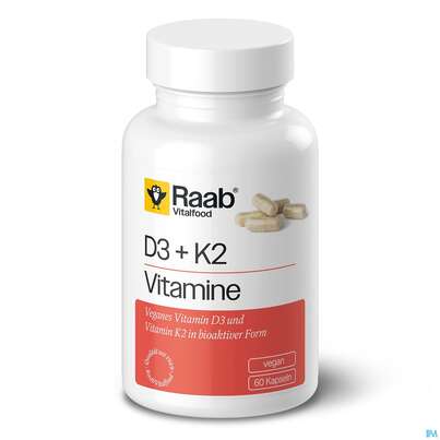 Vitamin D3+k2 Kapseln Raab 60st, A-Nr.: 5871828 - 01