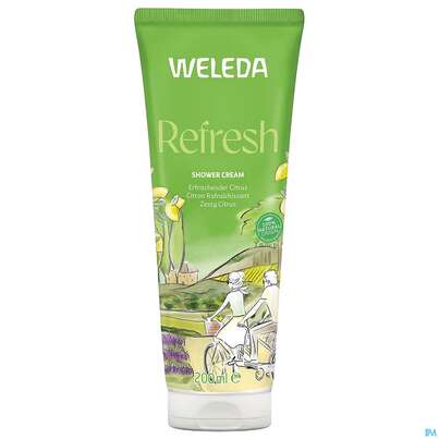 Sie sehen eine Packung Weleda Refresh Shower Cream Citrus 400ml, Produktbild: 05 Weleda Refresh Shower Cream Citrus 400ml, A-Nr.: 5909465 - 05