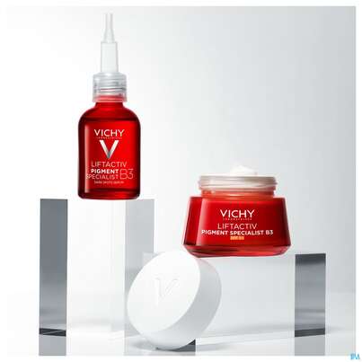 Sie sehen eine Packung Vichy Liftactiv B3 Anti-pigmentflecken Creme Lsf50 50ml, Produktbild: 31 Vichy Liftactiv B3 Anti-pigmentflecken Creme Lsf50 50ml, A-Nr.: 5662504 - 31