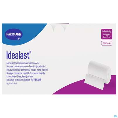 Elastische Binden Idealast 10 Binden Unterverpackt 5mx 8cm 1st, A-Nr.: 1738179 - 01