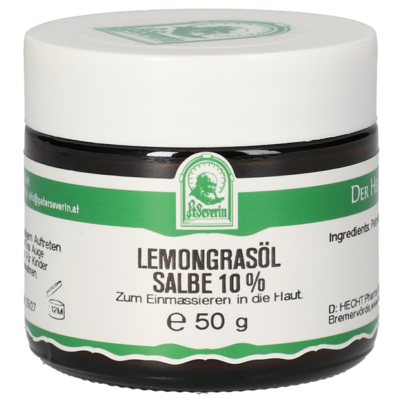 Sie sehen eine Packung LEMONGRASOEL 10% SALBE 50G, Produktbild: 01 LEMONGRASOEL 10% SALBE 50G, A-Nr.: 5676883 - 01