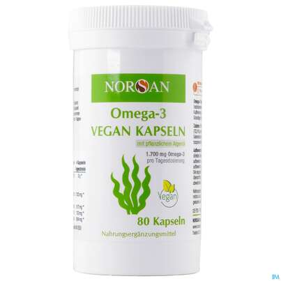 Omega -3 Norsan Kapseln/vegan/pflanz. Algenoel,hochd. 80st, A-Nr.: 5475162 - 02