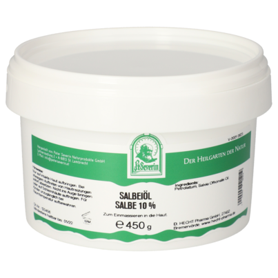 Sie sehen eine Packung SALBEIÖL SALBE 10% 450 G, Produktbild: 01 SALBEIÖL SALBE 10% 450 G, A-Nr.: 5748677 - 01