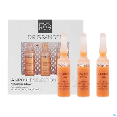 Sie sehen eine Packung Dr.grandel Professional Selektion Ampulle Vitamin Glow 3x3ml 41677 9ml, Produktbild: 10 Dr.grandel Professional Selektion Ampulle Vitamin Glow 3x3ml 41677 9ml, A-Nr.: 5895510 - 10
