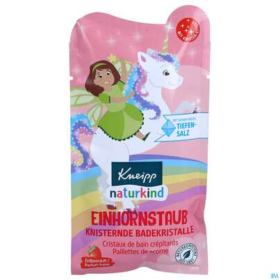 Sie sehen eine Packung Kneipp Naturkind Knisternde Badekristalle Einhornstaub 60g, Produktbild: 01 Kneipp Naturkind Knisternde Badekristalle Einhornstaub 60g, A-Nr.: 5640690 - 01