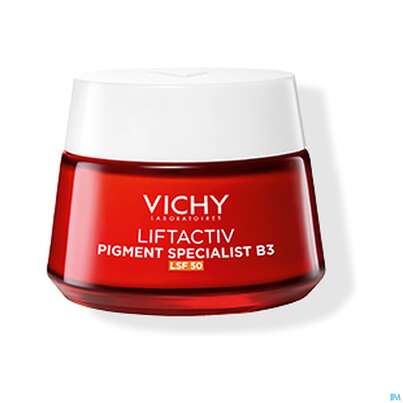 Sie sehen eine Packung Vichy Liftactiv B3 Anti-pigmentflecken Creme Lsf50 50ml, Produktbild: 06 Vichy Liftactiv B3 Anti-pigmentflecken Creme Lsf50 50ml, A-Nr.: 5662504 - 06
