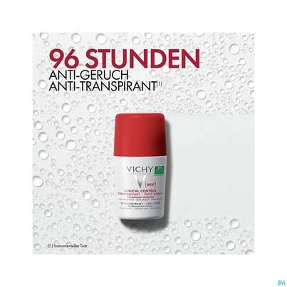Sie sehen eine Packung Vichy Deodorant Antitranspirant/roll-on Clinical Contr 96h 50ml, Produktbild: 09 Vichy Deodorant Antitranspirant/roll-on Clinical Contr 96h 50ml, A-Nr.: 5571575 - 09