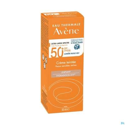 Sie sehen eine Packung Avène Getönte Sonnencreme Spf 50+ 50ml, Produktbild: 09 Avène Getönte Sonnencreme Spf 50+ 50ml, A-Nr.: 5598953 - 09
