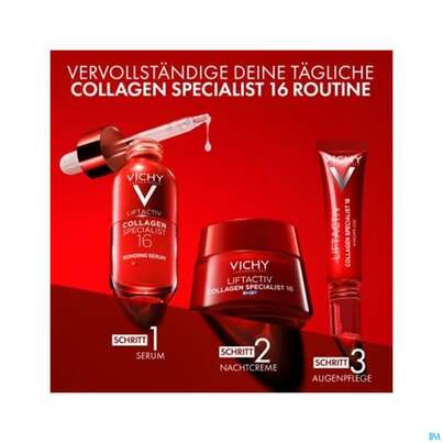 Sie sehen eine Packung Vichy Liftactiv Collagen/specialist Nacht 50ml, Produktbild: 07 Vichy Liftactiv Collagen/specialist Nacht 50ml, A-Nr.: 5344141 - 07