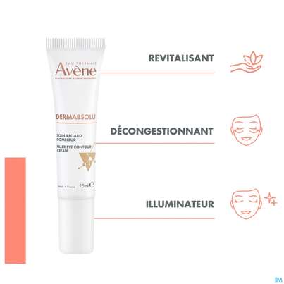 Sie sehen eine Packung Avene Dermabsolu Augenpflege 15ml, Produktbild: 09 Avene Dermabsolu Augenpflege 15ml, A-Nr.: 4949907 - 09