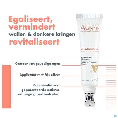 Sie sehen eine Packung Avene Dermabsolu Augenpflege 15ml, Produktbild: 11 Avene Dermabsolu Augenpflege 15ml, A-Nr.: 4949907 - 11
